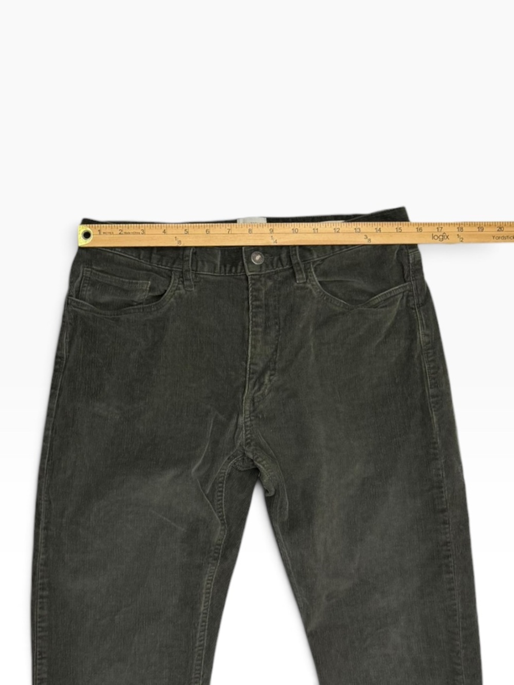 Flint and Tinder 365 Corduroy Pants Mens 32 Slim Fit Olive Green Stretch - Picture 9 of 11